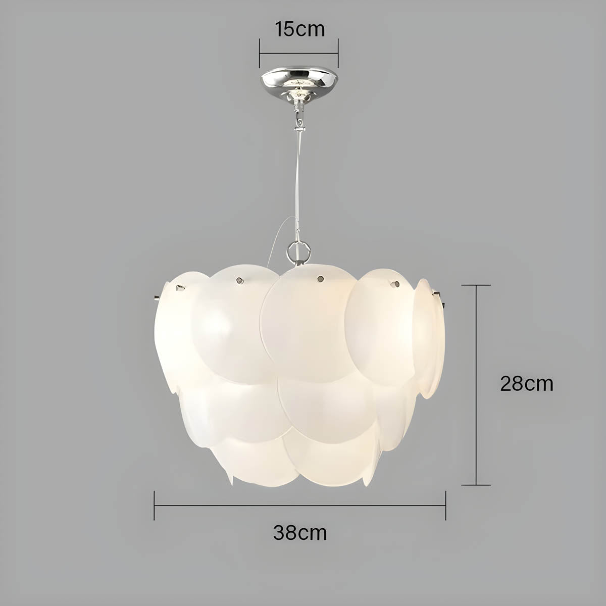 Wren Drop Ceramic Chandelier — gallery image 12