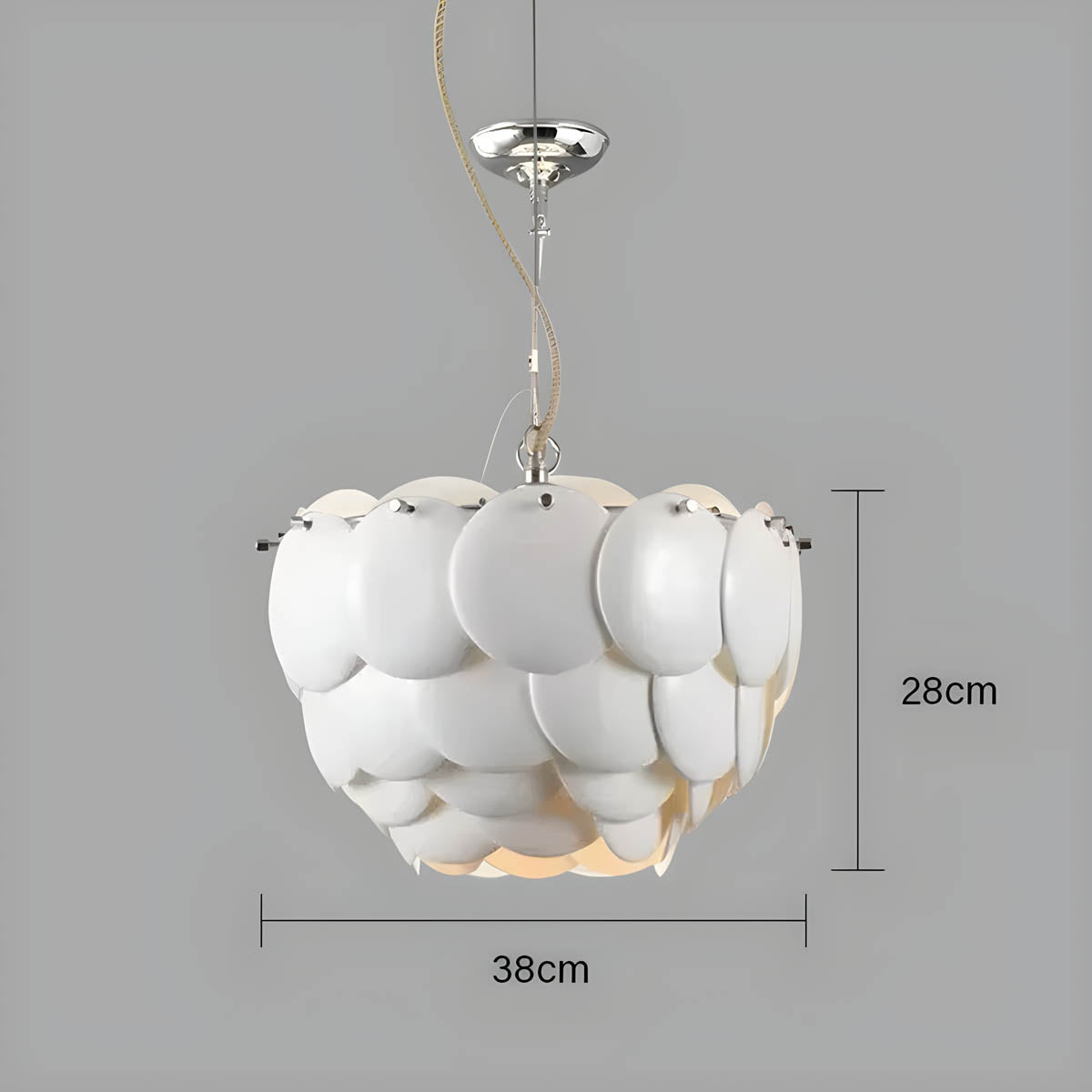 Wren Drop Ceramic Chandelier — gallery image 13