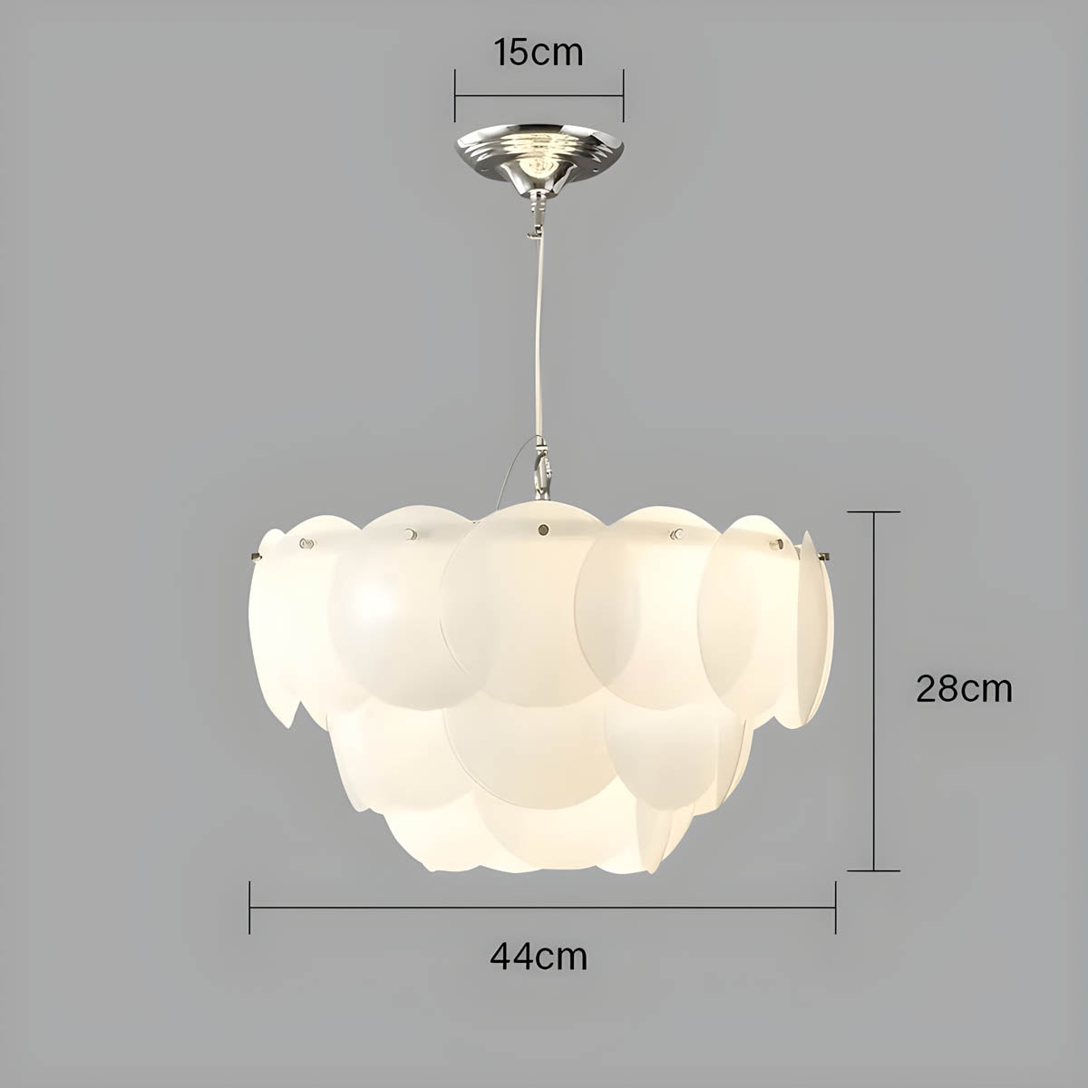 Wren Drop Ceramic Chandelier — gallery image 14