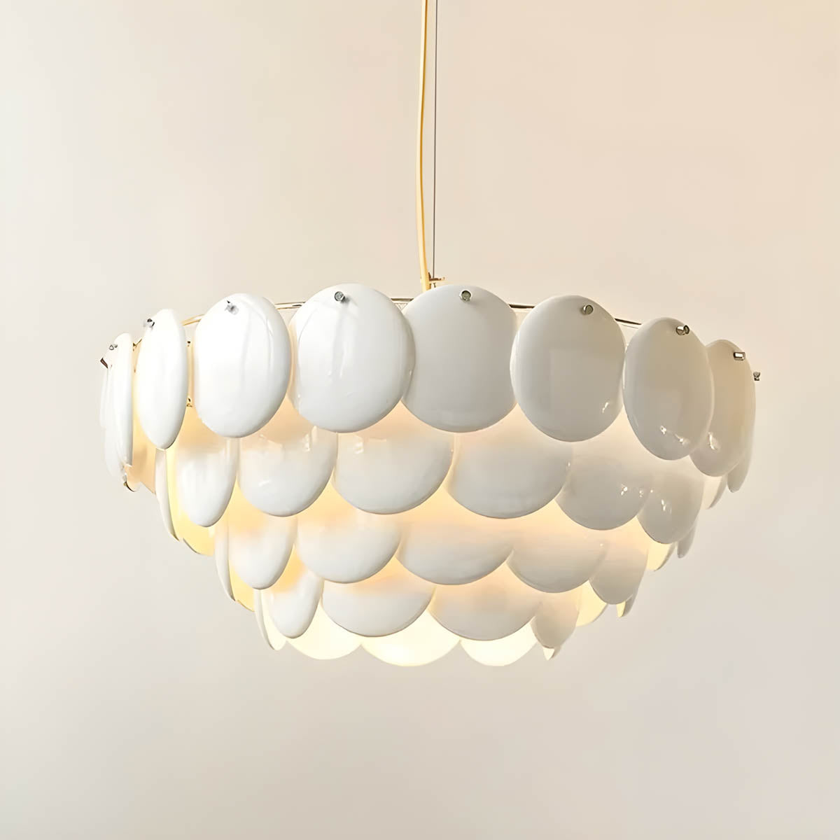 Wren Drop Ceramic Chandelier — gallery image 7