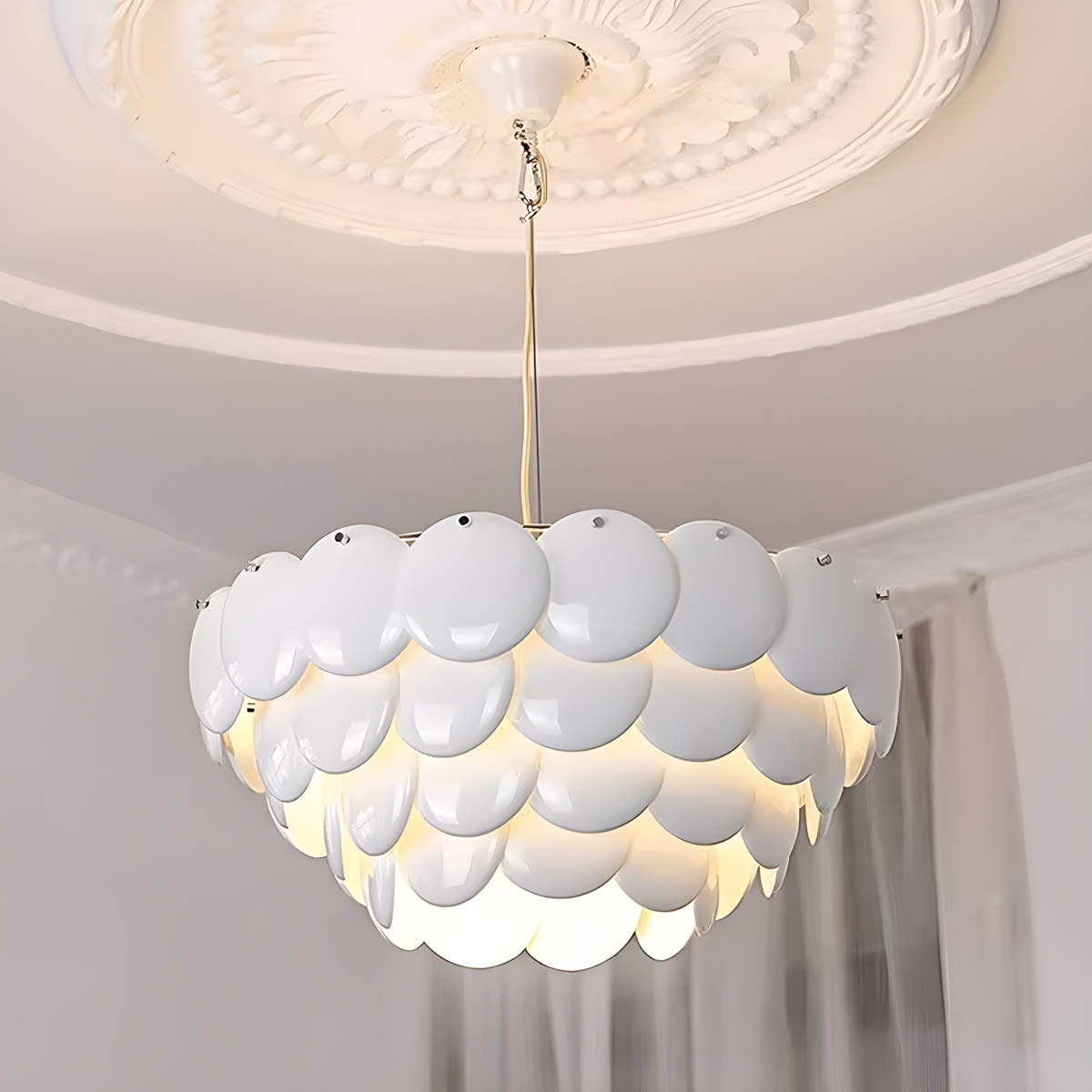 Wren Drop Ceramic Chandelier — gallery image 5