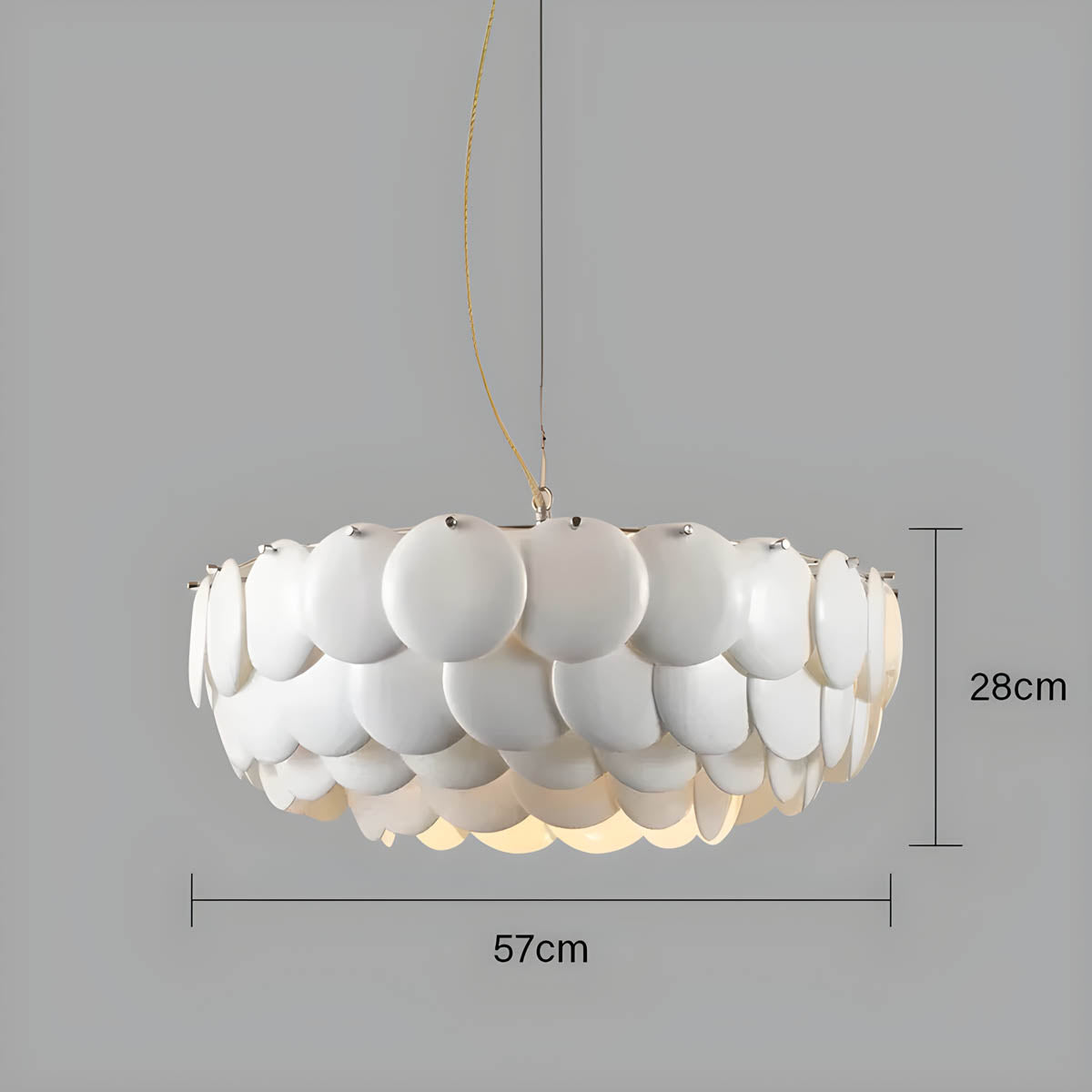 Wren Drop Ceramic Chandelier — gallery image 16