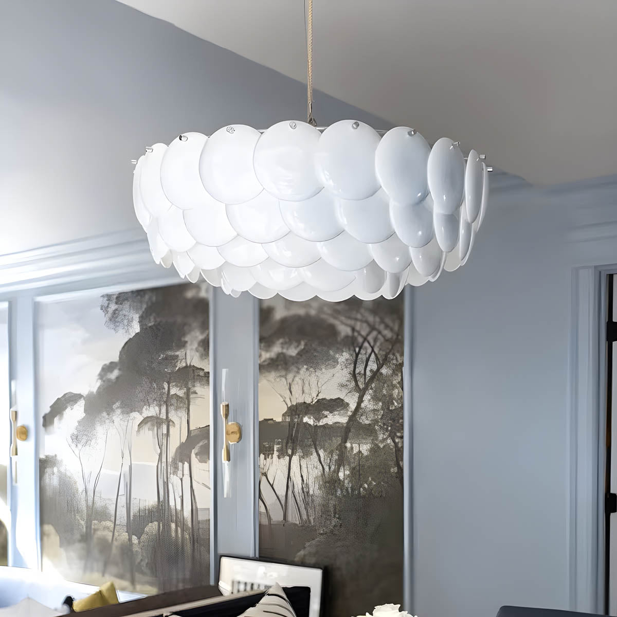 Wren Drop Ceramic Chandelier — gallery image 4