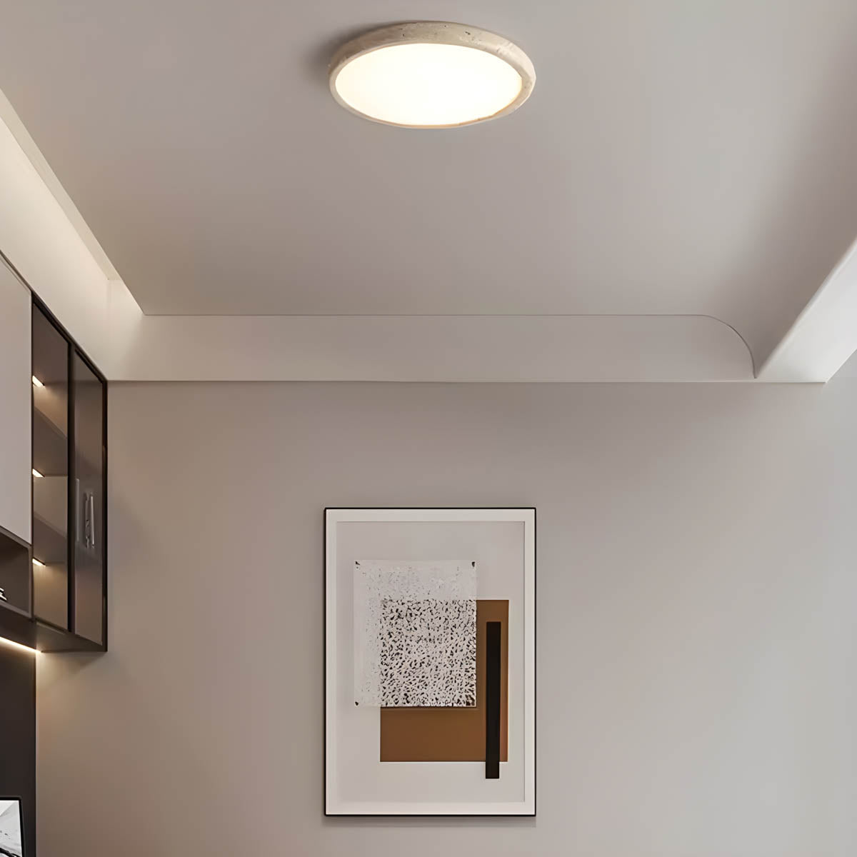 
Reed Drop Travertine Ceiling Light — photo 6