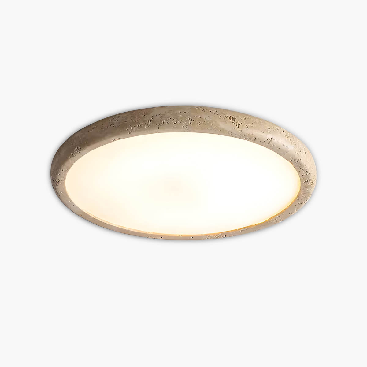 
Reed Drop Travertine Ceiling Light — photo 1