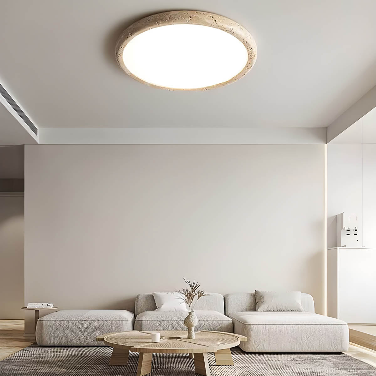 
Reed Drop Travertine Ceiling Light — photo 5