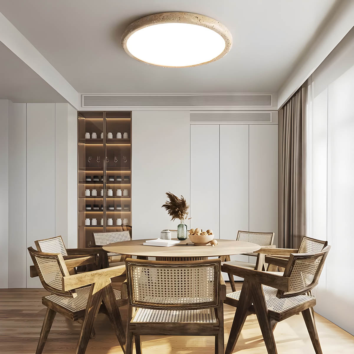 
Reed Drop Travertine Ceiling Light — photo 7