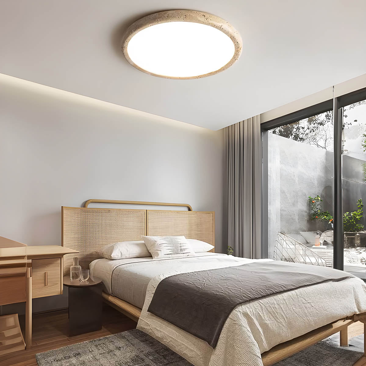 
Reed Drop Travertine Ceiling Light — photo 9