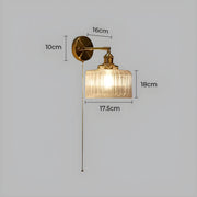Marlow Drop Glass Ribbed Wall Sconce — gallery image 6