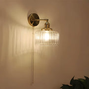 Marlow Drop Glass Ribbed Wall Sconce — gallery image 3