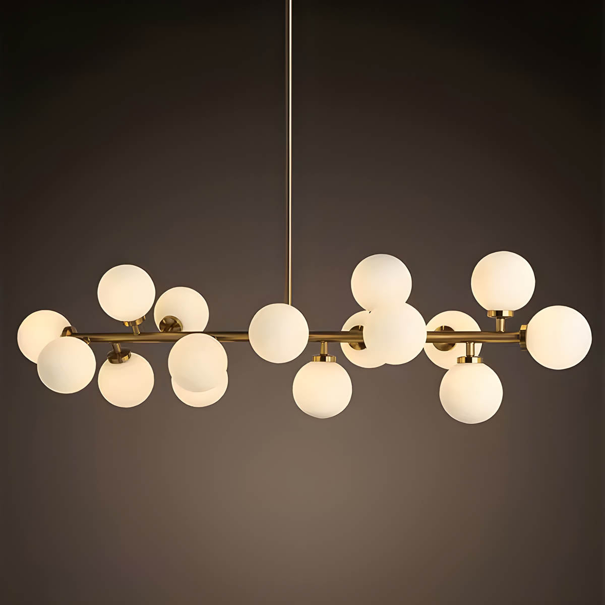 Birch Drop Glass Linear Chandelier — gallery image 16