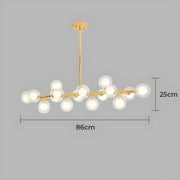 Birch Drop Glass Linear Chandelier — gallery image 20