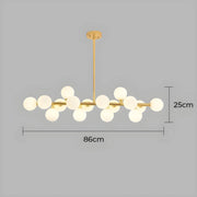 Birch Drop Glass Linear Chandelier — gallery image 22