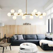 Birch Drop Glass Linear Chandelier — gallery image 7