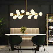 Birch Drop Glass Linear Chandelier — gallery image 11