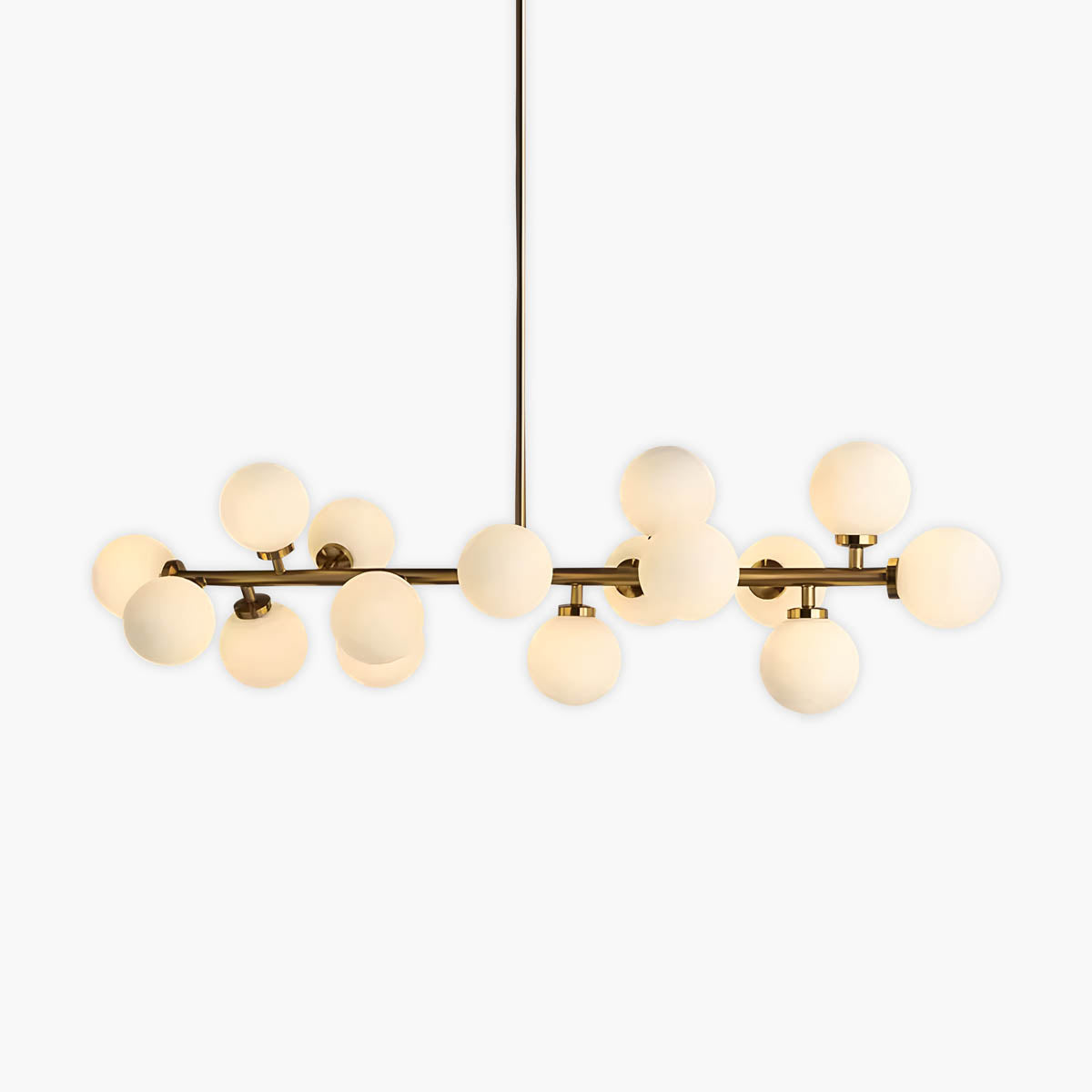 Birch Drop Glass Linear Chandelier — gallery image 1