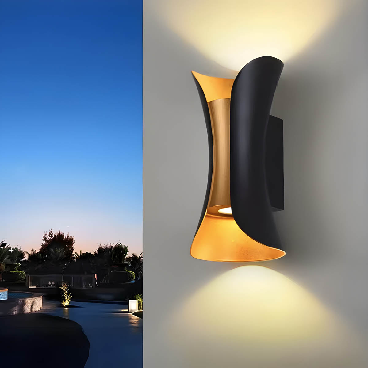 
Hazel Drop Glass Outdoor Wall Light — photo 10