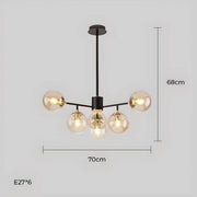 Lindenwood Drop Glass Globe Chandelier — gallery image 16