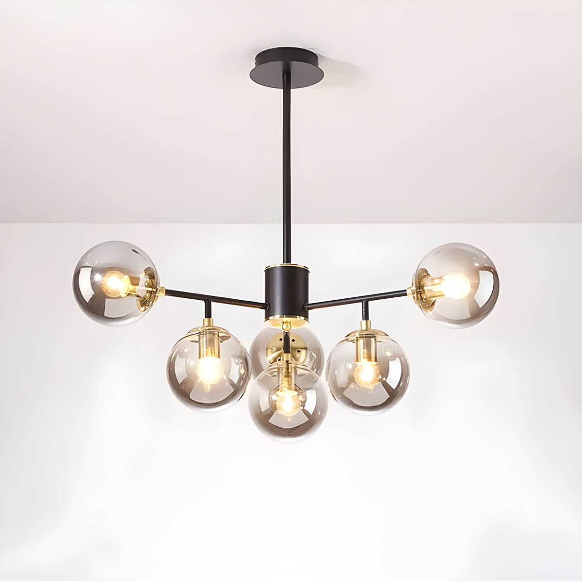 Lindenwood Drop Glass Globe Chandelier — gallery image 8