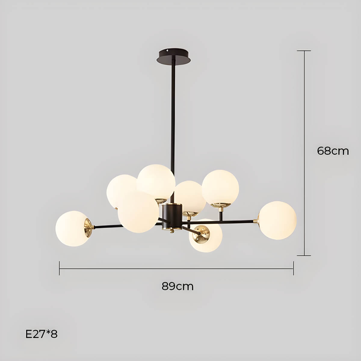 Lindenwood Drop Glass Globe Chandelier — gallery image 18