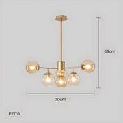 Lindenwood Drop Glass Globe Chandelier — gallery image 25