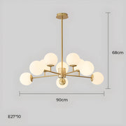 Lindenwood Drop Glass Globe Chandelier — gallery image 30