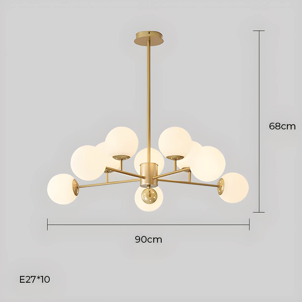 Lindenwood Drop Glass Globe Chandelier — gallery image 30