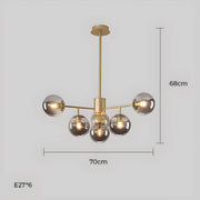 Lindenwood Drop Glass Globe Chandelier — gallery image 26
