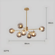 Lindenwood Drop Glass Globe Chandelier — gallery image 29