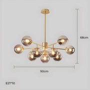 Lindenwood Drop Glass Globe Chandelier — gallery image 32