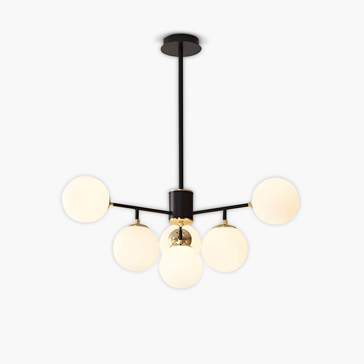Lindenwood Drop Glass Globe Chandelier — gallery image 1