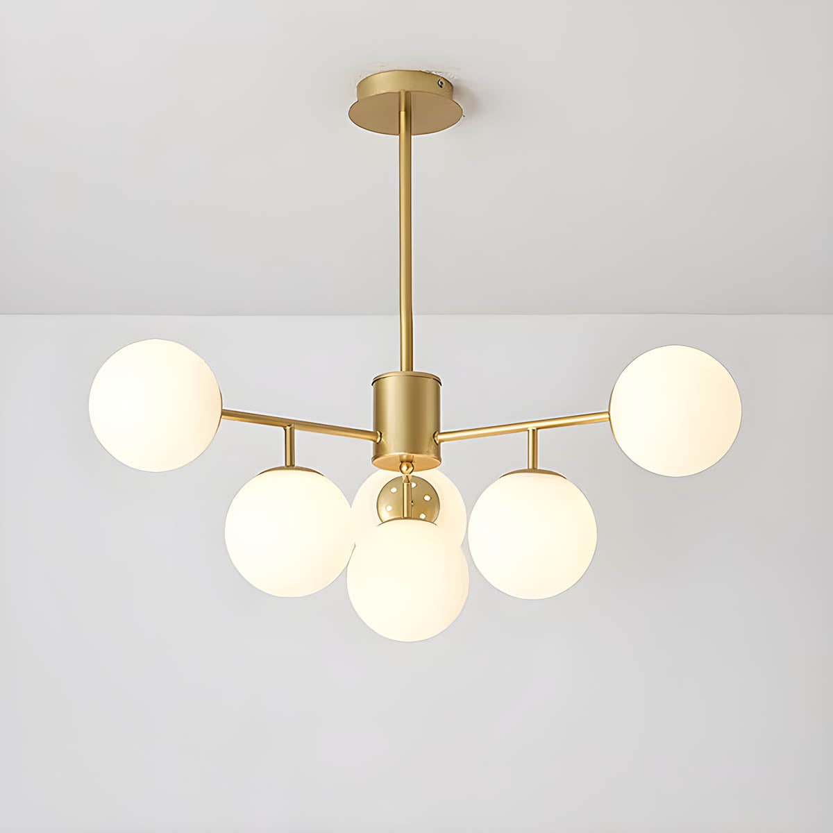 Lindenwood Drop Glass Globe Chandelier — gallery image 9
