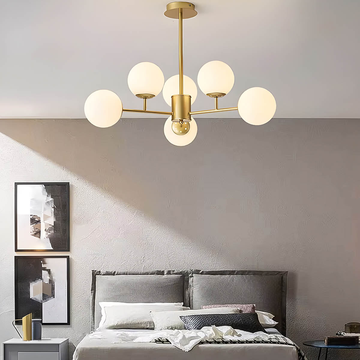 Lindenwood Drop Glass Globe Chandelier — gallery image 6