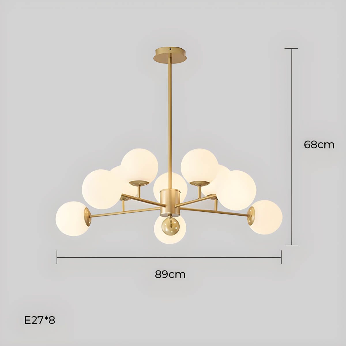 Lindenwood Drop Glass Globe Chandelier — gallery image 27