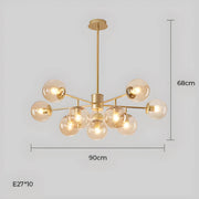 Lindenwood Drop Glass Globe Chandelier — gallery image 31
