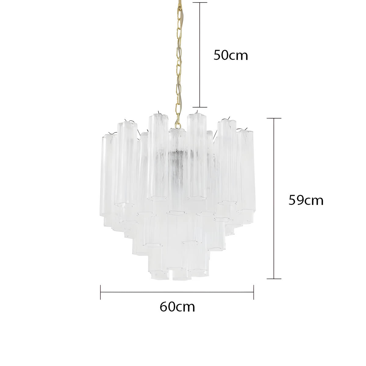 Thistle Drop Glass Chandelier — gallery image 17