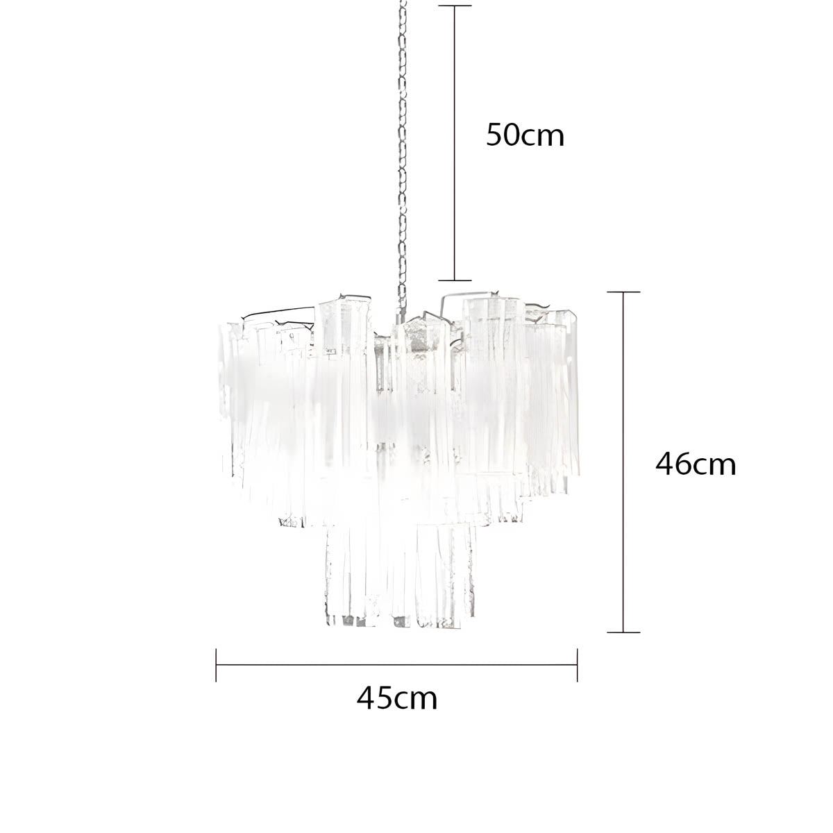 Thistle Drop Glass Chandelier — gallery image 12