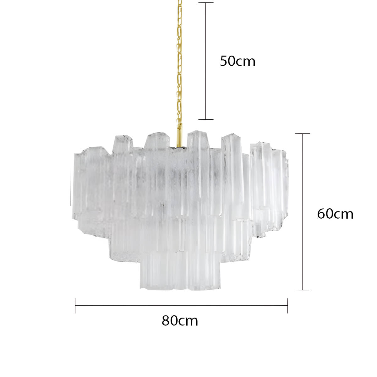 Thistle Drop Glass Chandelier — gallery image 21