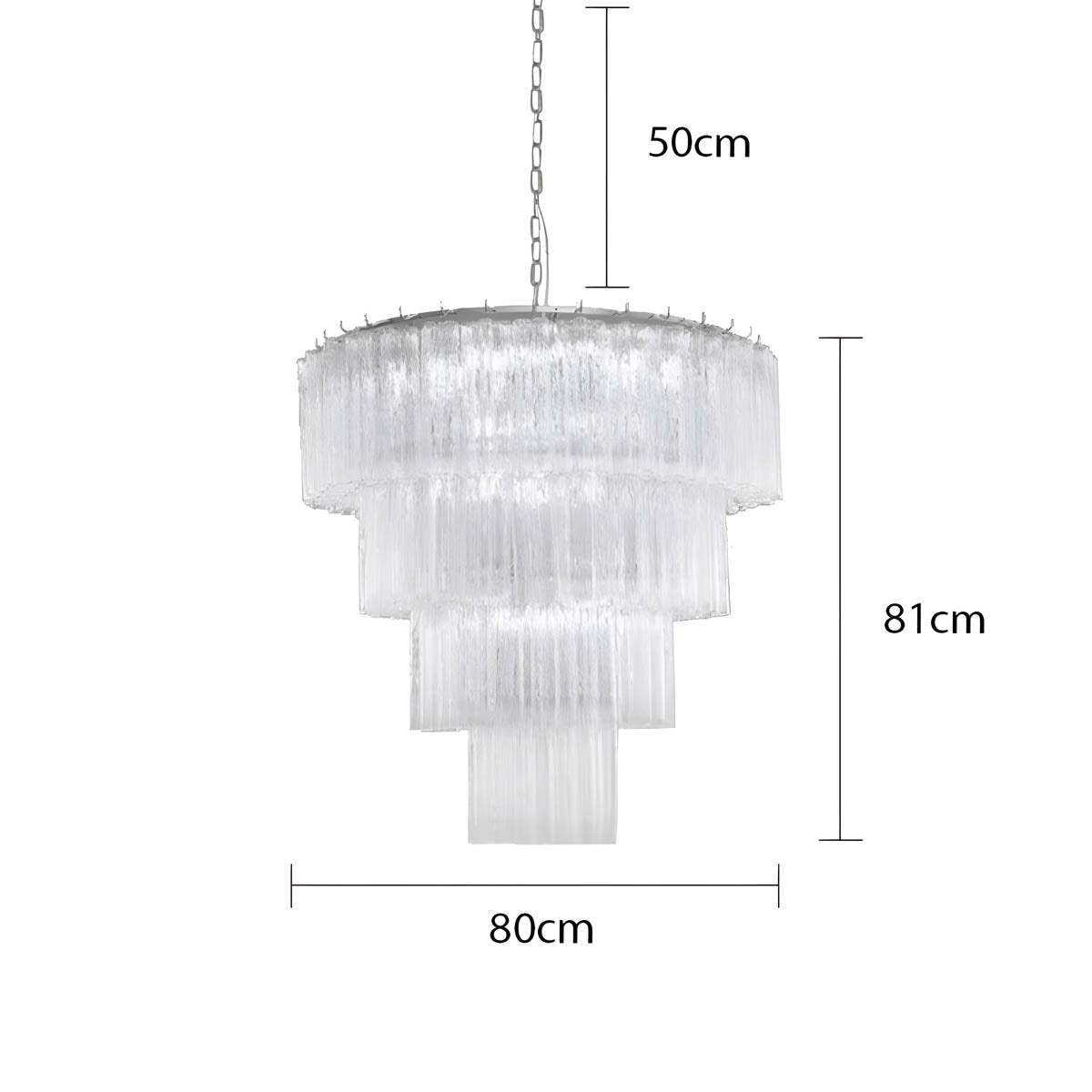 Thistle Drop Glass Chandelier — gallery image 22