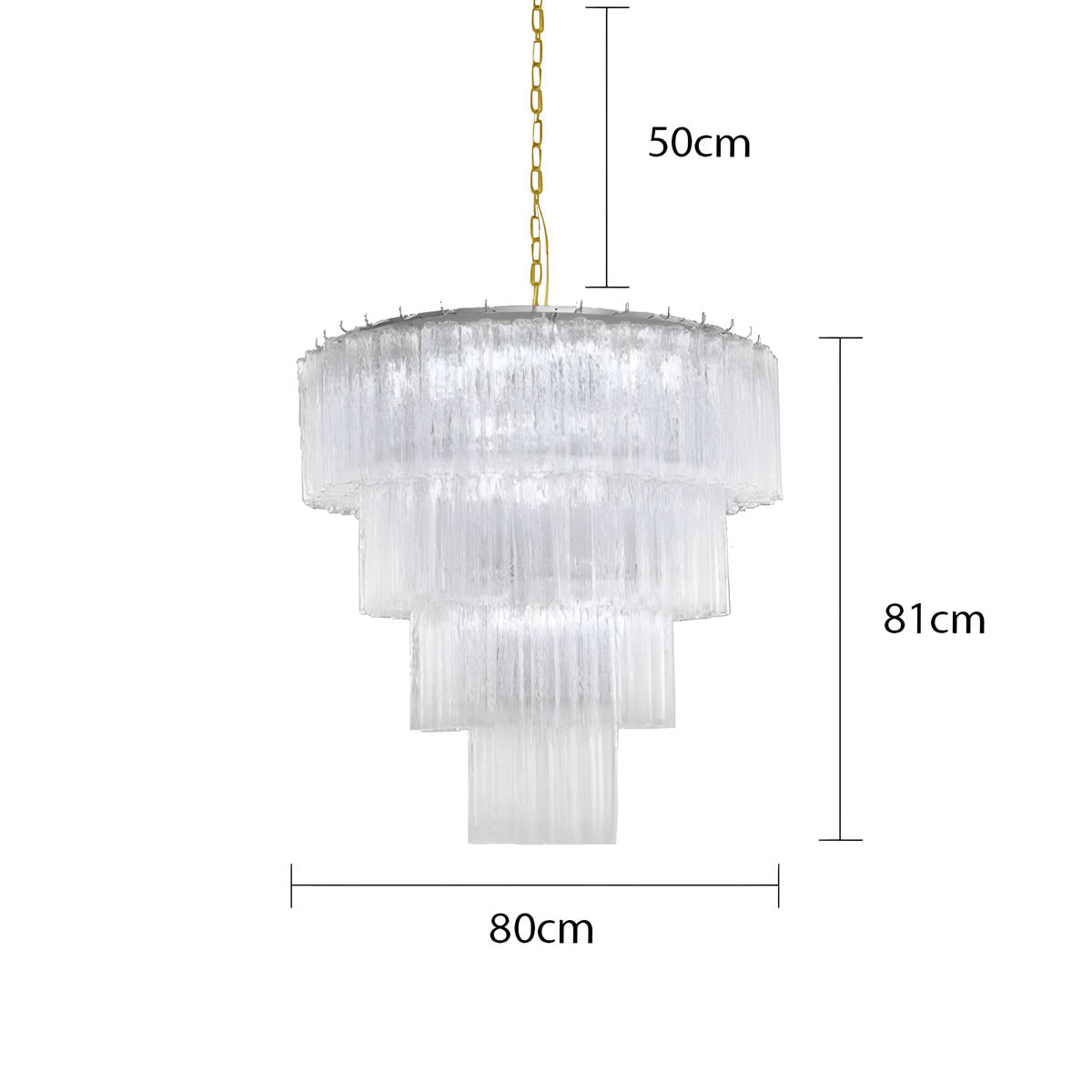 Thistle Drop Glass Chandelier — gallery image 23