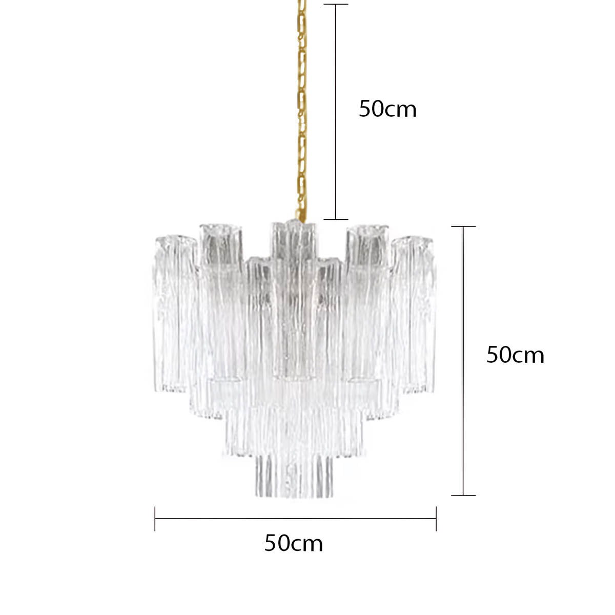 Thistle Drop Glass Chandelier — gallery image 15