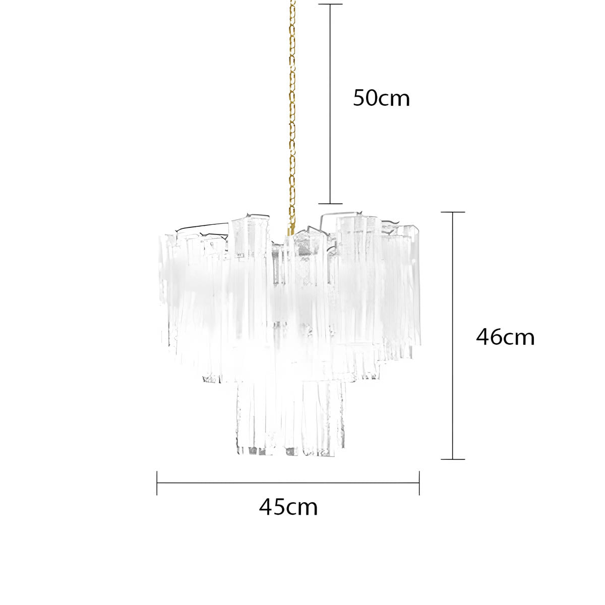 Thistle Drop Glass Chandelier — gallery image 13
