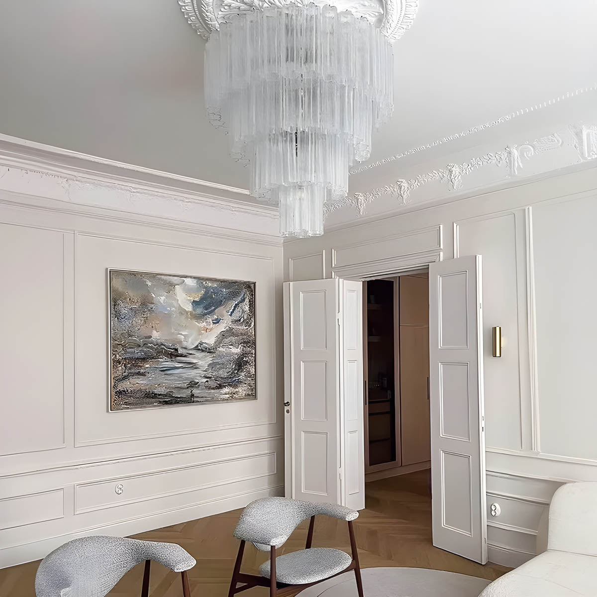 Thistle Drop Glass Chandelier — gallery image 7