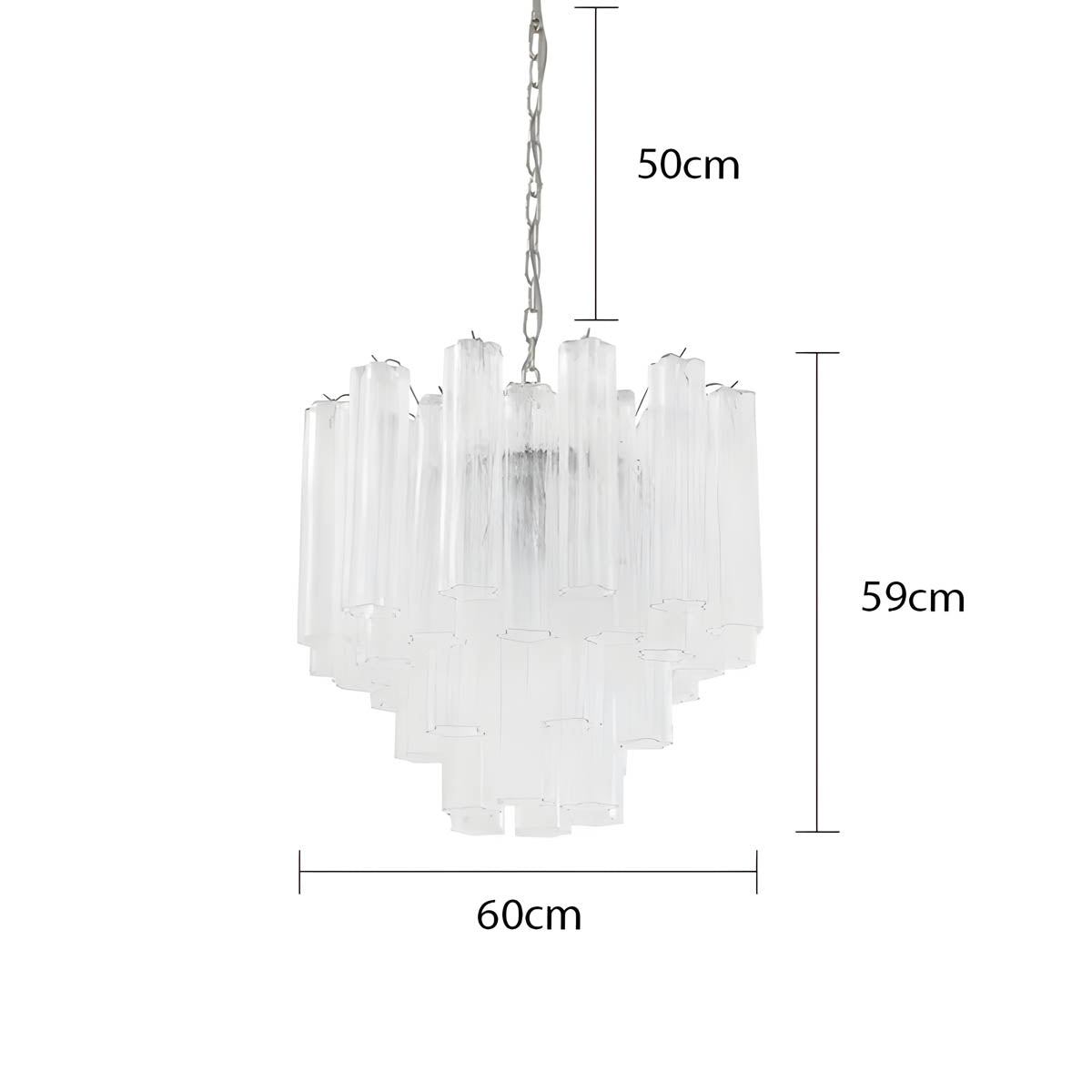 Thistle Drop Glass Chandelier — gallery image 16
