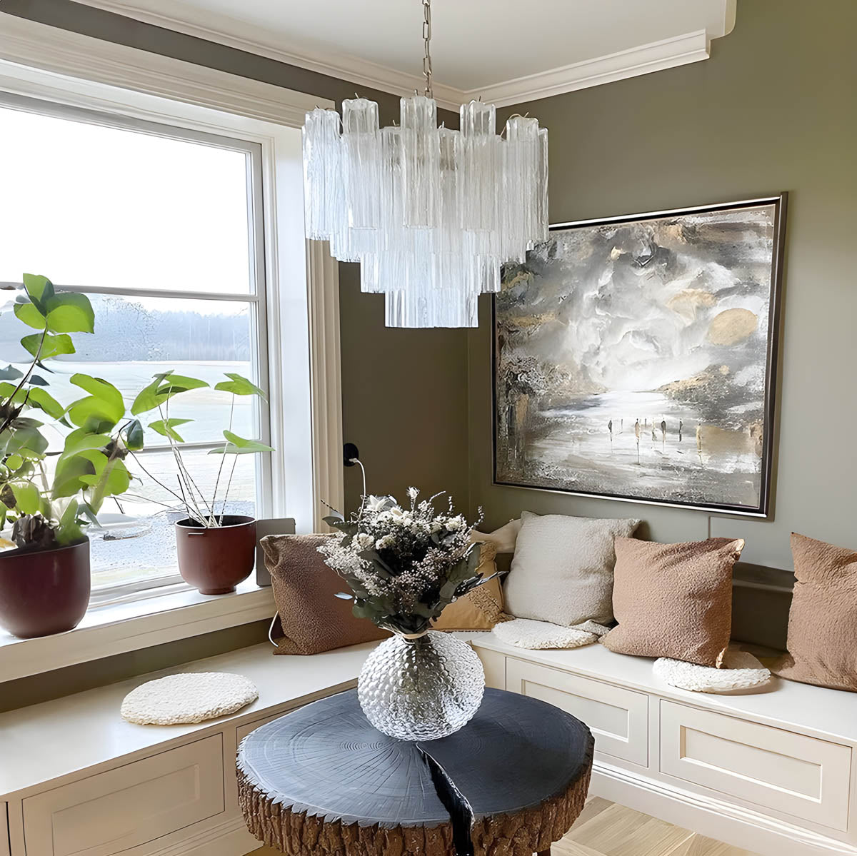 Thistle Drop Glass Chandelier — gallery image 2