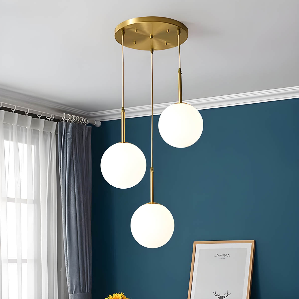 Fennel Drop Glass Pendant Light — gallery image 3
