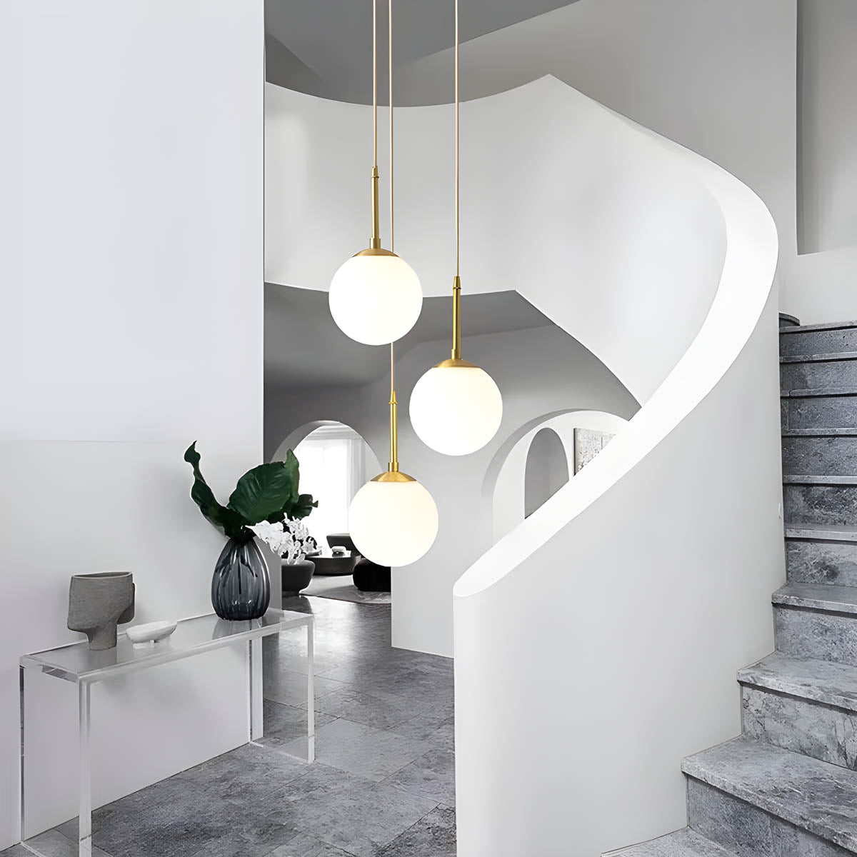 Fennel Drop Glass Pendant Light — gallery image 4