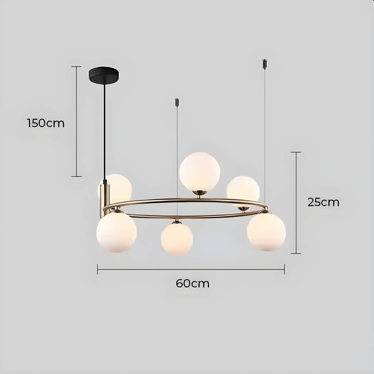 Haddon Drop Glass Chandelier — gallery image 13