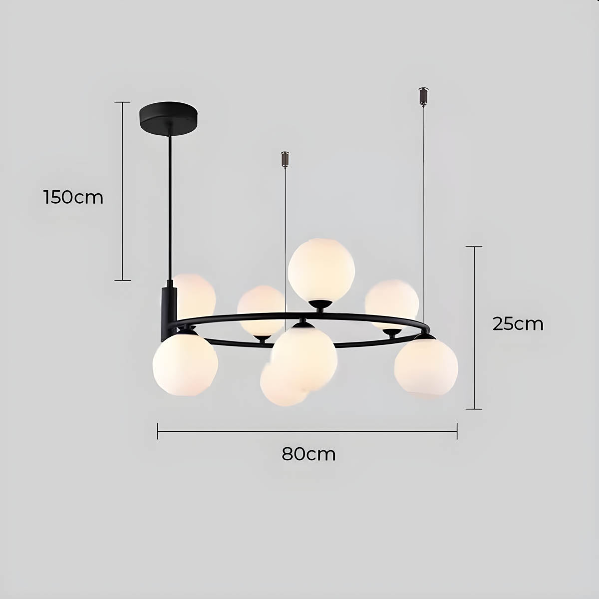 Haddon Drop Glass Chandelier — gallery image 14