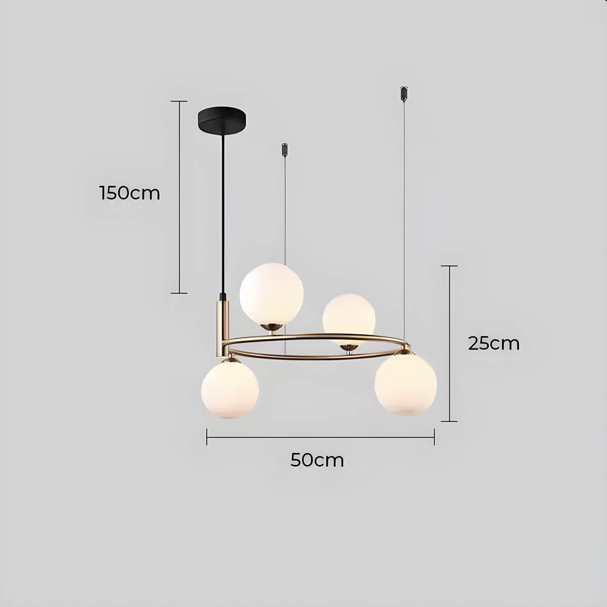 Haddon Drop Glass Chandelier — gallery image 8